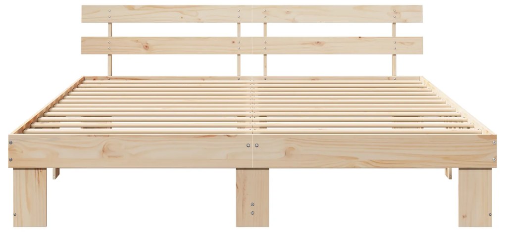vidaXL Κρεβάτι με κεφαλάρι 180x200 εκ μασίφ ξύλου πεύκου