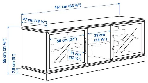 LANESUND έπιπλο TV, 161x47x55 cm 504.665.53