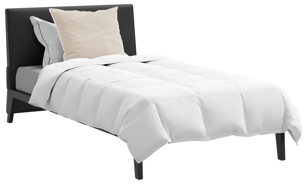 vidaXL Πάπλωμα Άλλο με μαξιλάρι 2 pcs Λευκό 135 x 200 cm Πούπουλο