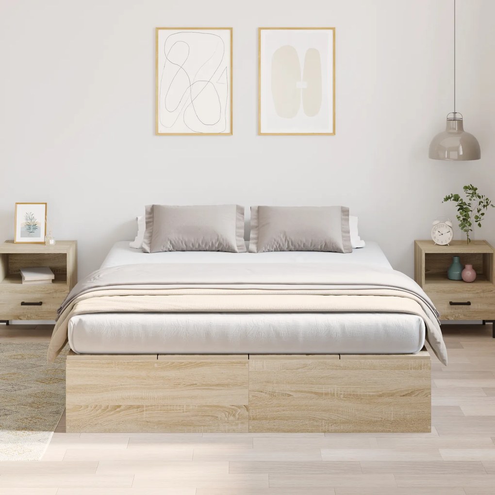 vidaXL Κρεβάτι Αποθήκευσης Σονόμα Όκ 140x200 cm