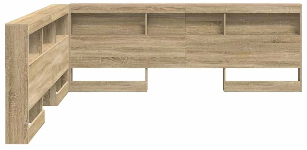 vidaXL Κεφαλάρι Αποθήκης με ράφι Sonoma Δρυς 200 cm Επεξεργασμένο ξύλο