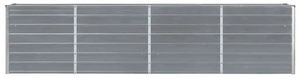 vidaXL Ζαρντινιέρα Ψηλή Γκρι 320 x 40 x 77 εκ. Γαλβανισμένος Χάλυβας