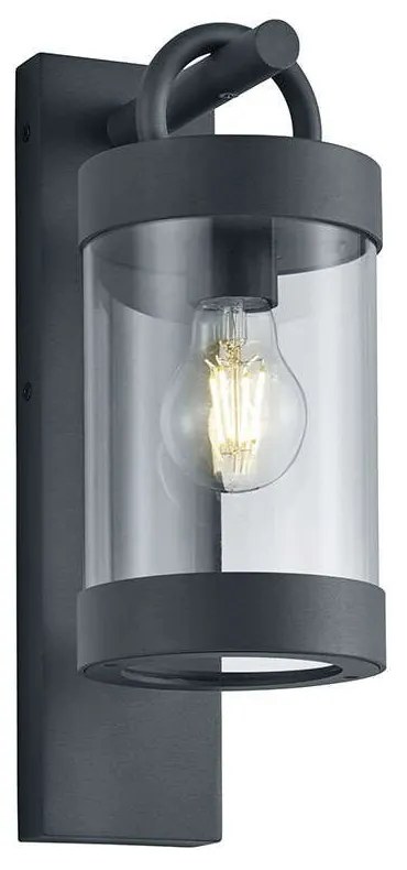 Φωτιστικό Τοίχου - Απλίκα Sambesi 204160142 1xE27 28W 12x33cm Grey Trio Lighting Aluminium
