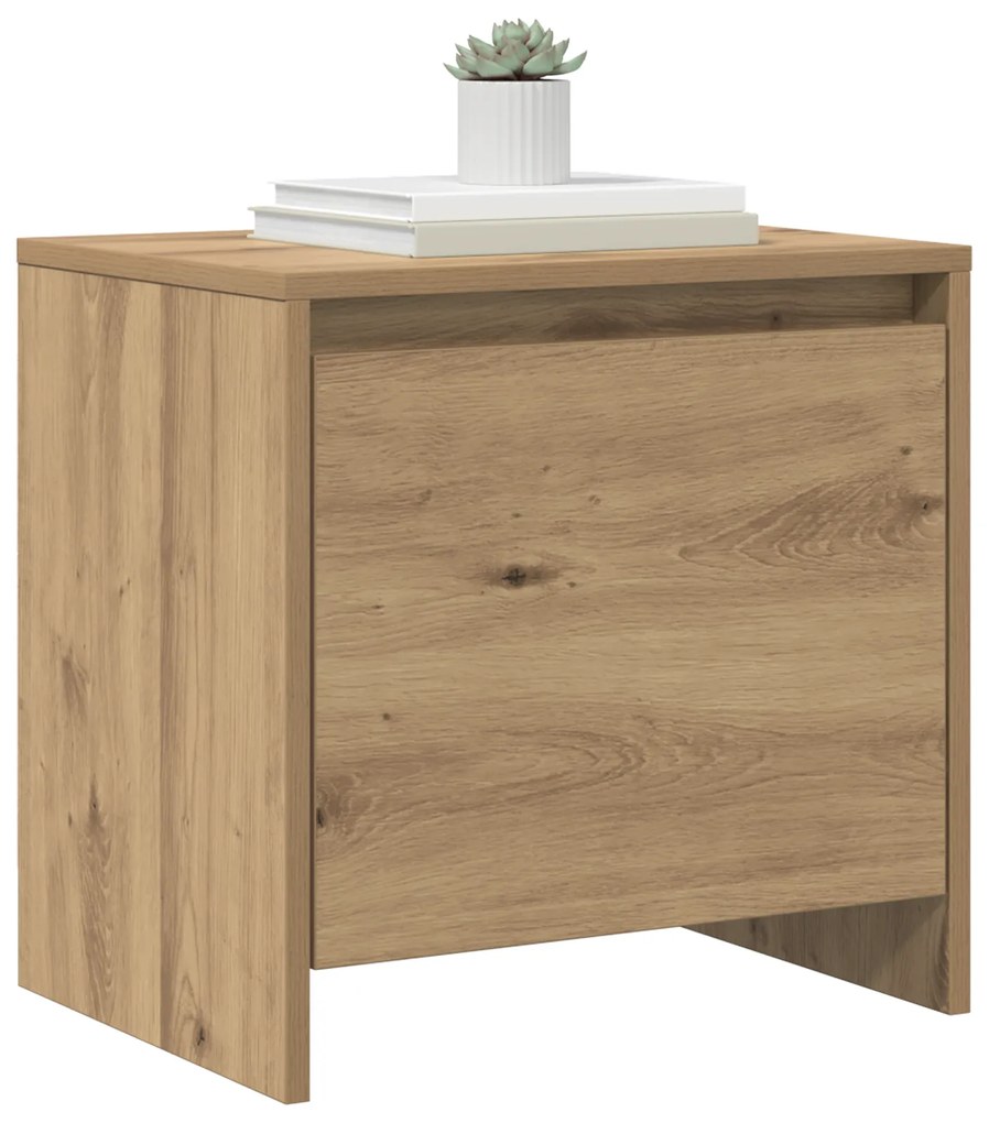 vidaXL Κομοδίνο artisan δρυς 45 x 34 x 44.5 εκ Επεξεργασμένο ξύλο