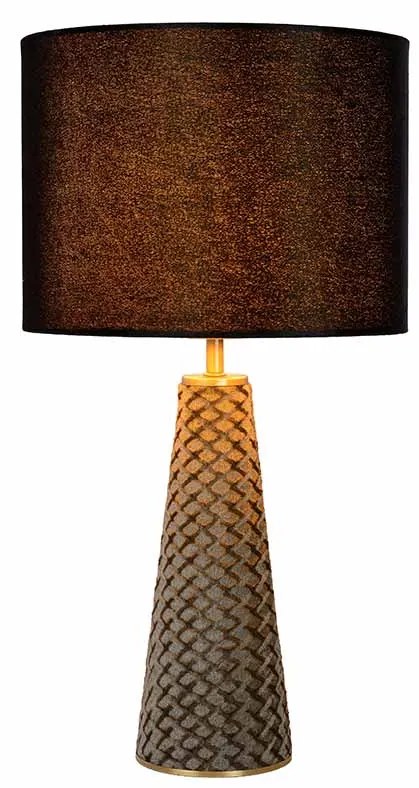 Φωτιστικό Επιτραπέζιο Lucide 10501-81-30 EXTRAVAGANZA VELVET Μαύρο Ματ (Black Mat)|Γκρι (Grey)