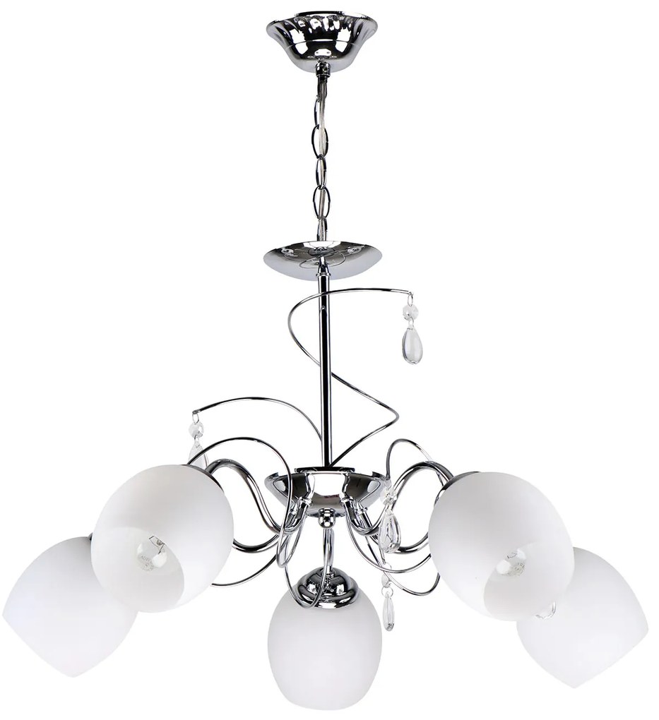 KQ 2221/5 FERROW PENDANT CHROME-OPAL GLASS Ζ3