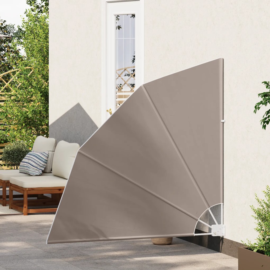 vidaXL Αδιάφανο σκίαστρο μπαλκονιού Taupe 140 x 140 cm ύφασμα
