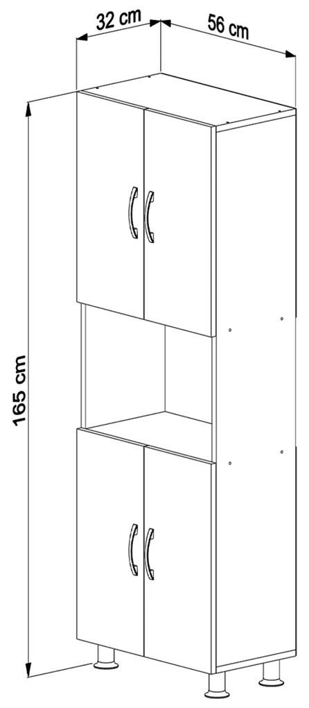 ΕΠΙΠΛΟ ΚΟΥΖΙΝΑΣ/ΝΤΟΥΛΑΠΙ RAD HM18196.03 ΜΕΛΑΜΙΝΗ ΣΟΝΑΜΑ-ΛΕΥΚΟ 56x32x165Υεκ. - 0615389 - HM18196.03