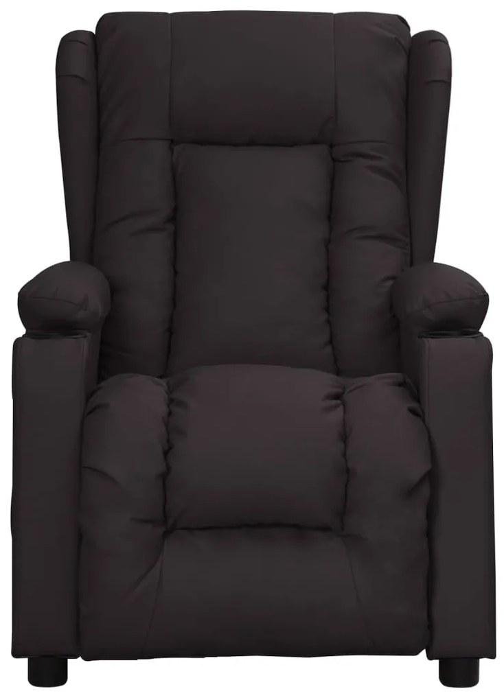 vidaXL Πολυθρόνα Ανακλινόμενη Μαύρη από Συνθετικό Δέρμα