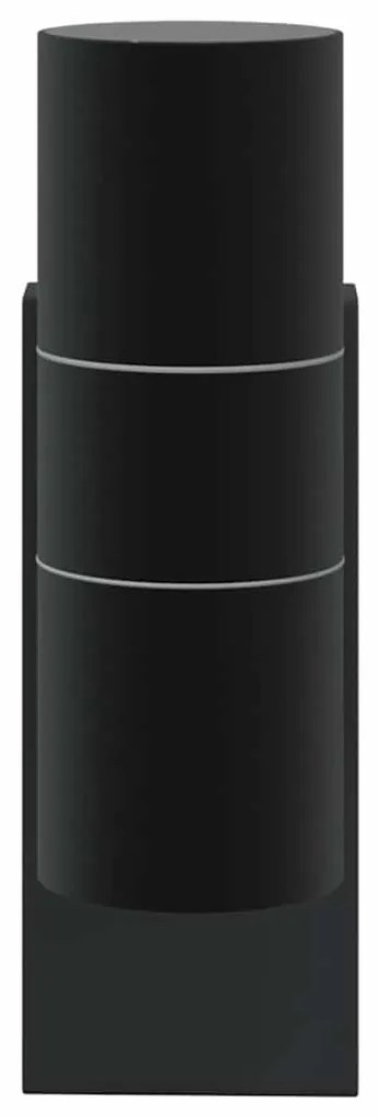 vidaXL Εξωτερικά Φωτιστικά Τοίχου 2 pcs Μαύρο 7 x 10 x 22 εκ