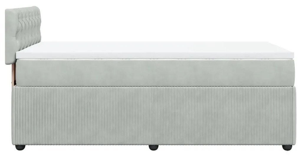 ΚΡΕΒΑΤΙ BOXSPRING ΜΕ ΣΤΡΩΜΑ ΑΝΟΙΧΤΟ ΓΚΡΙ 80X200 ΕΚ. ΒΕΛΟΥΔΙΝΟ 3289896