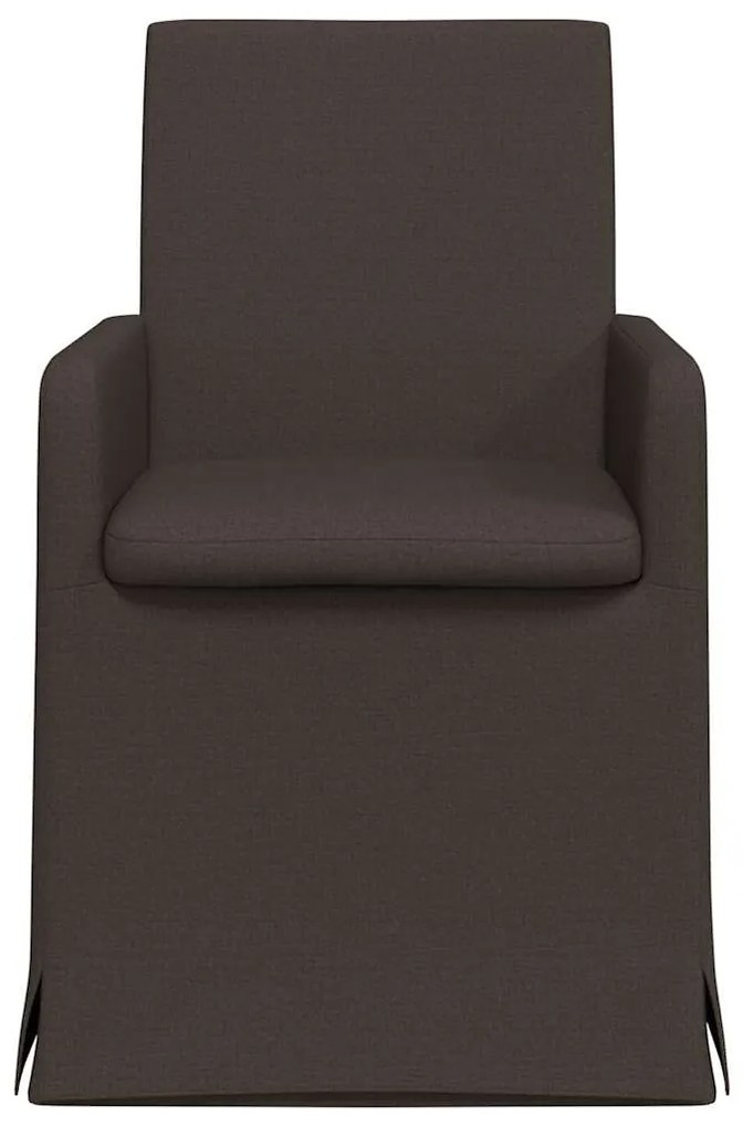 vidaXL Καρέκλες φαγητού 2 pcs Σκούρο γκρι 57 x 67 x 95 εκ Λινό