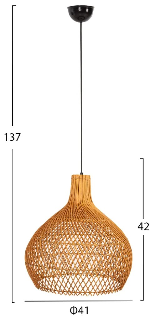 ΦΩΤΙΣΤΙΚΟ ΟΡΟΦΗΣ ΚΡΕΜΑΣΤΟ HM7881 RATTAN ΣΕ ΦΥΣΙΚΟ ΧΡΩΜΑ Φ41x137Υεκ.
