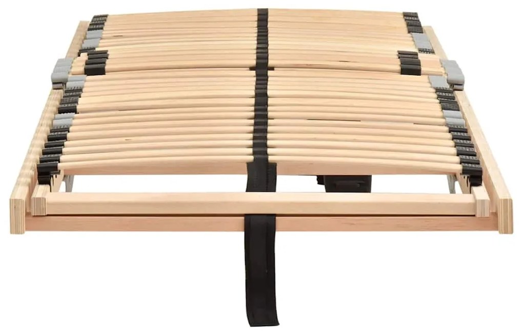 vidaXL Στιβαρό Κρεβάτι με Σλάντα Καφέ 90 x 190 cm Στερεό Ξύλο Μηλιάς