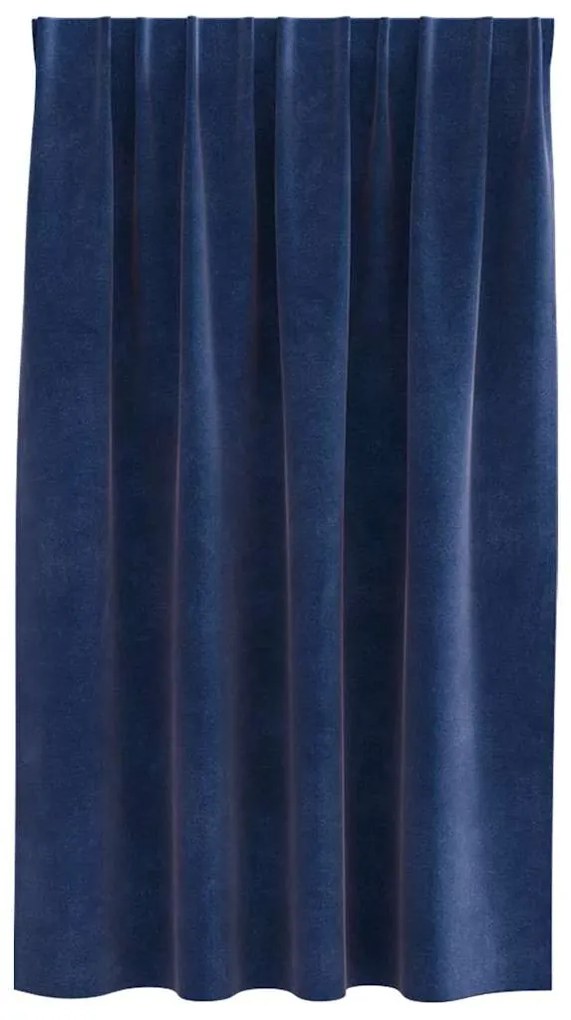 vidaXL Κουρτίνες με κουρτίνες 2 pcs Σκούρο Μπλε 140 x 140 cm Βελούδο
