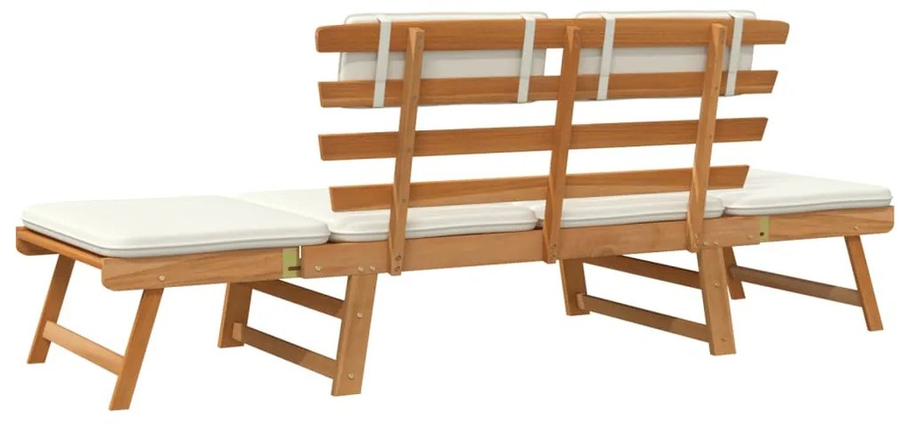 vidaXL Παγκάκι Κήπου 2 Σε 1 190 εκ. Μασίφ Ξύλο Ακακίας με Μαξιλάρια