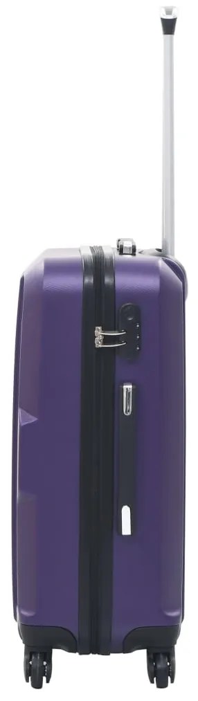 vidaXL Σετ Βαλιτσών Τρόλεϊ με Σκληρό Περίβλημα 3 τεμ. Μοβ από ABS