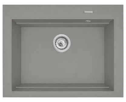 Pyramis Siros 1B Industrial Grey Ένθετος Νεροχύτης από Συνθετικό Γρανίτη 67x51.5cm