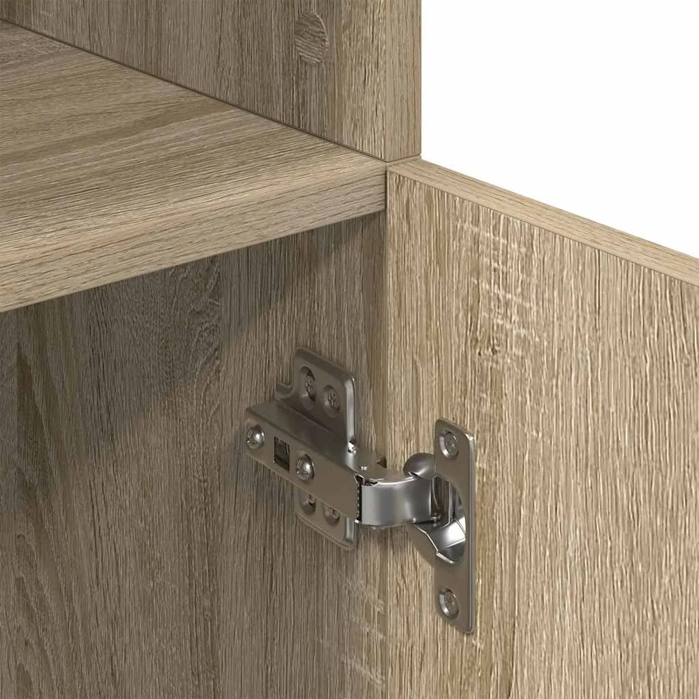 Στήλη Κουζίνας Sonoma Δρυς 57x41,5x131,5 εκ. Επεξεργασμένο Ξύλο - Καφέ