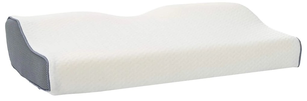 vidaXL Μαξιλάρι με μαξιλάρι Λευκό 60 x 34 x 11 εκ. Πολυεστέρας