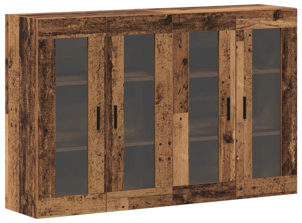 vidaXL Ντουλάπια Τοίχου 2 pcs Παλαιό ξύλο 69.5 x 34 x 90 εκ.