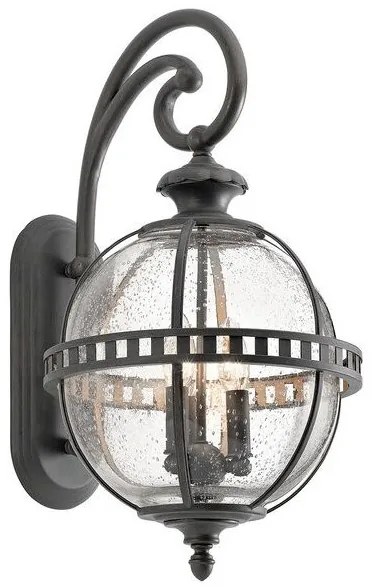 Φανάρι  Απλίκα Φωτιστικό Τοίχου 3xE14 IP44  58cm  Halleron Elstead Lighting-KL-HALLERON-2M-Γκρι KL-HALLERON-2M