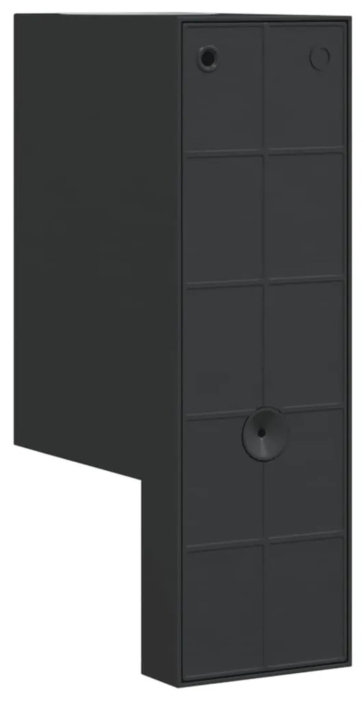 vidaXL Φωτιστικό Τοίχου Εξωτερ. Χώρου με Αισθητήρα Μαύρο Χυτό Αλουμ.