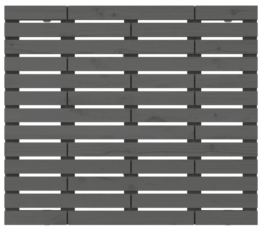vidaXL Κεφαλάρι Τοίχου Γκρι 81x3x91,5 εκ. από Μασίφ Ξύλο Πεύκου