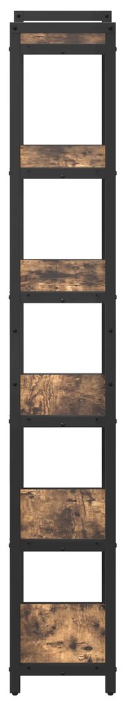 vidaXL Βιβλιοθήκη Καπνιστή δρυς 40 x 30 x 188 εκ Επεξεργασμένο ξύλο