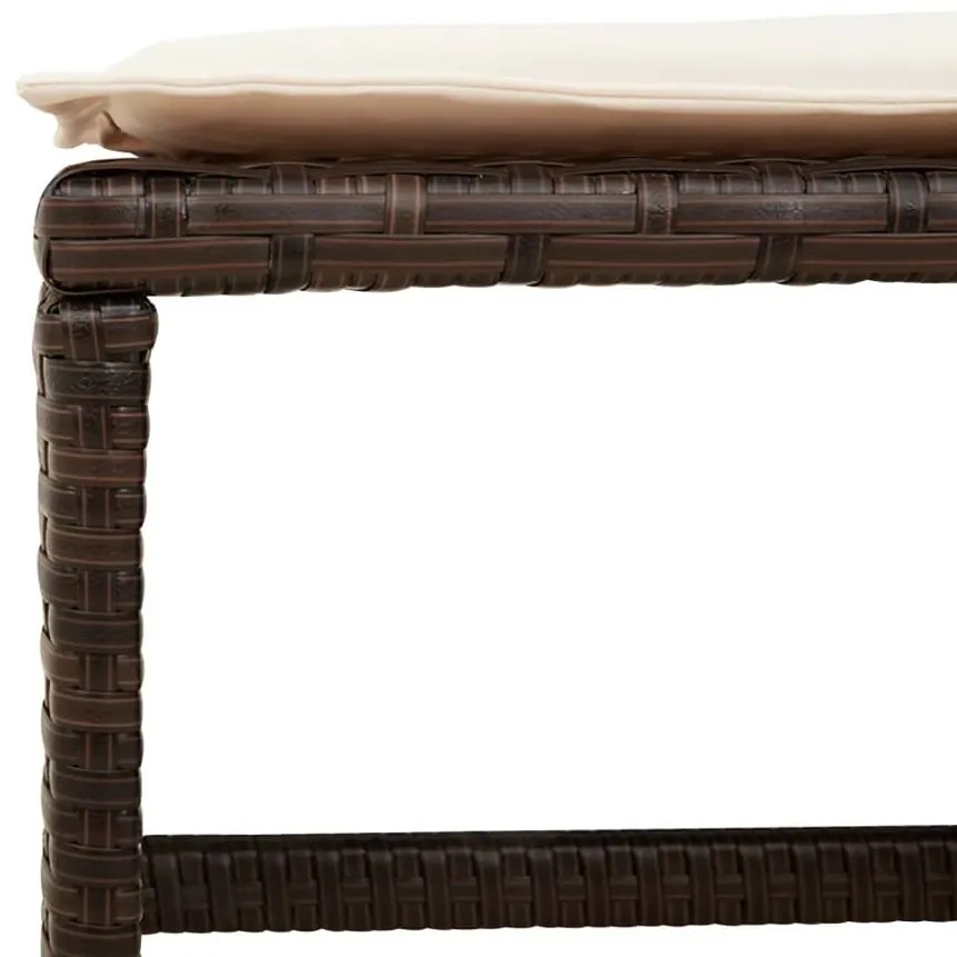 vidaXL Σετ Τραπεζαρίας Κήπου 13 τεμ. Καφέ από Συνθ. Ρατάν με Μαξιλάρια