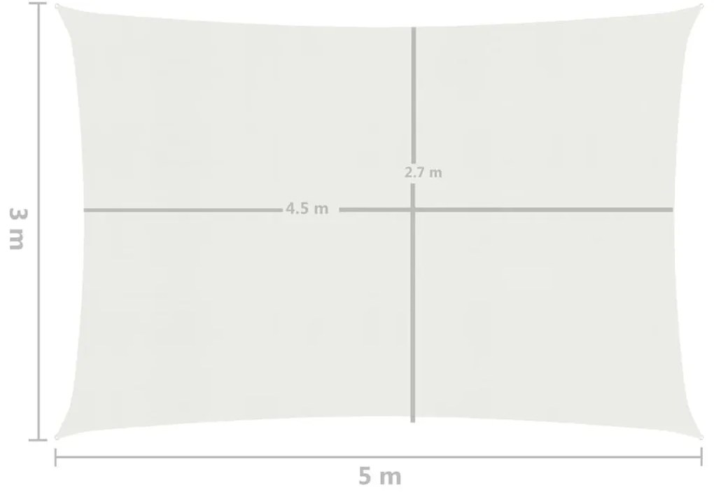 Πανί Σκίασης Λευκό 3 x 5 μ. από HDPE 160 γρ./μ² - Λευκό