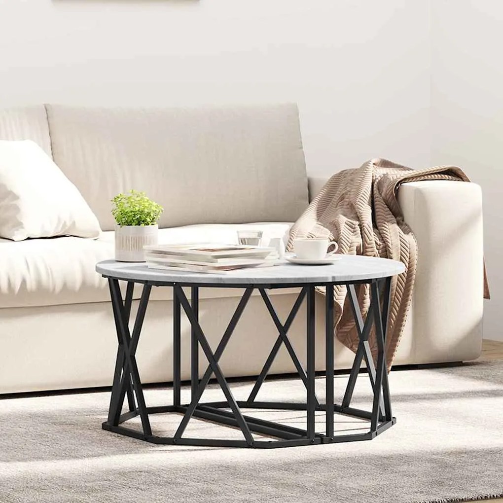 vidaXL Τραπεζάκι σαλονιού Γκρι sonoma 80 x 80 x 42 cm