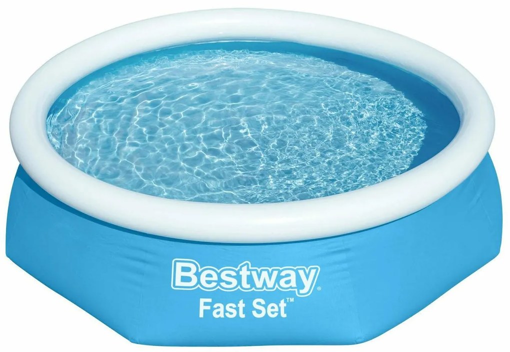 Bestway Στρογγυλή Φουσκωτή Πισίνα 244x244x61εκ. Fast Set Μπλε (57448)