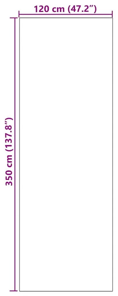 vidaXL Χαλάκι Εξώπορτας Μπλε και Μαύρο 120 x 350 εκ Πολυαμίδιο και PVC