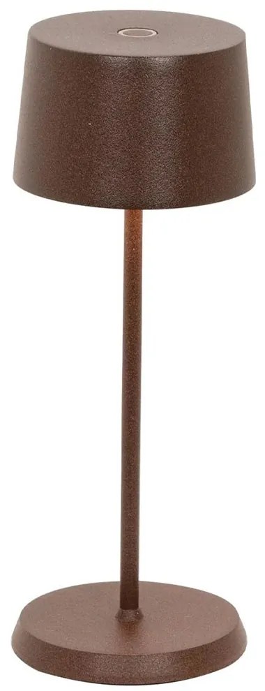 Φωτιστικό Επιτραπέζιο Επαναφορτιζόμενο Olivia Micro LD1840R3 Φ7,5x20cm 2,2W LED 2200/2700/3000K 183/187/225Lm Rust Zafferano