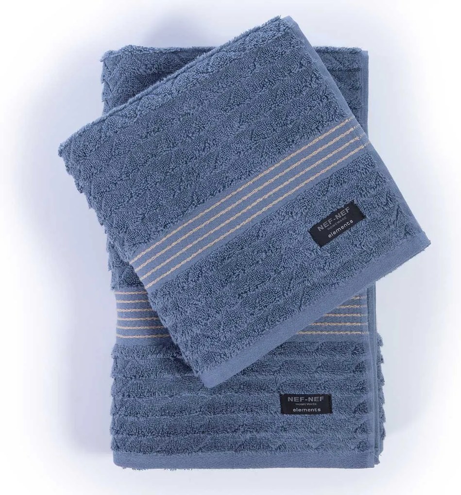 Πετσέτα Προσώπου (50x100) Nef-Nef Homeware Elements Elgyn Denim 600gsm