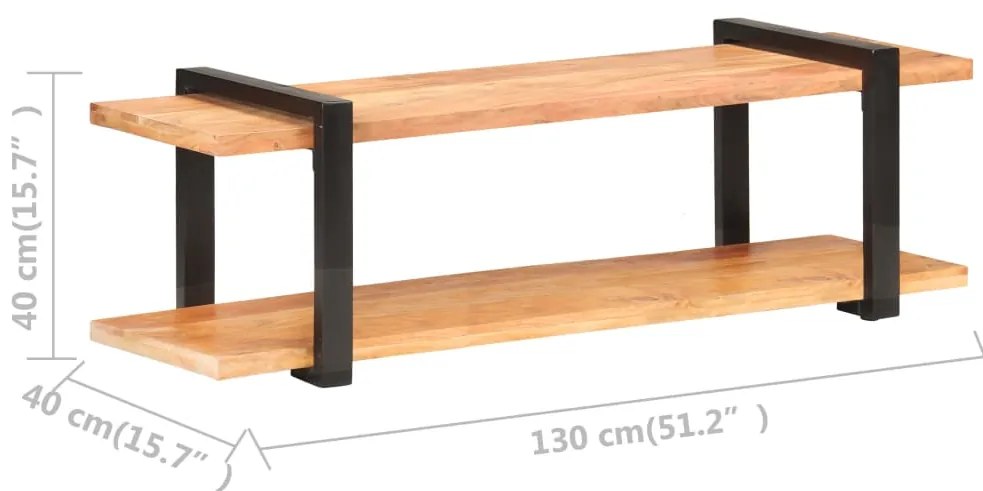 vidaXL Έπιπλο Τηλεόρασης 130 x 40 x 40 εκ. από Μασίφ Ξύλο Ακακίας