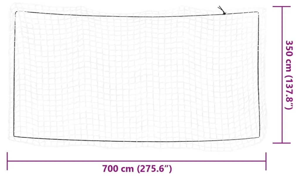 vidaXL Δίχτυ για Τρέιλερ με Ελαστικό Σχοινί Λευκή 7x3,5 μ. από PP