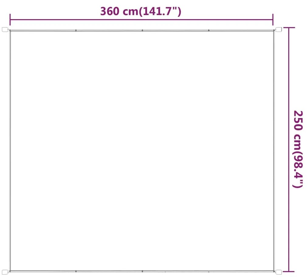 vidaXL Τέντα Κάθετη Ανθρακί 250 x 360 εκ. από Ύφασμα Oxford