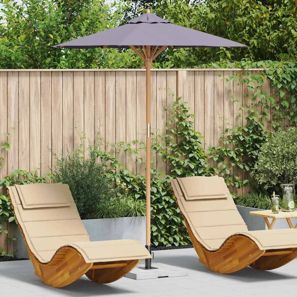 vidaXL Ομπρέλα Κήπου Σκούρο γκρι 180 x 180 x 230 εκ. Μπαμπού