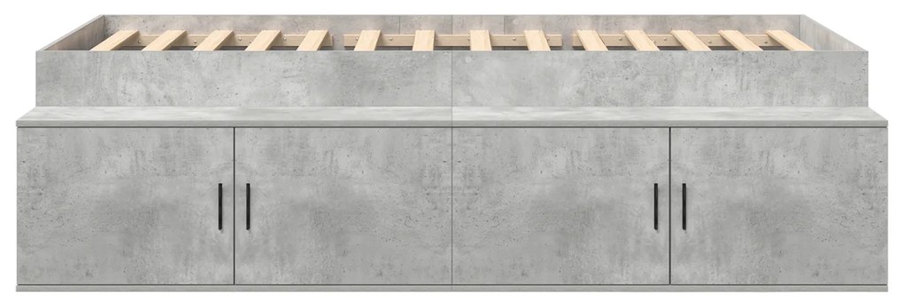 vidaXL Κρεβάτι Αποθήκευσης Σκυρόδεμα Γκρι 90x190 εκ