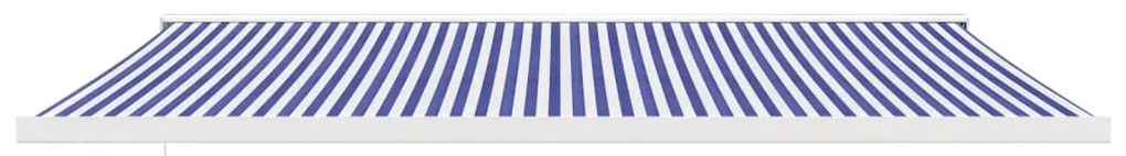 vidaXL Τέντα Πτυσσόμενη Μπλε και Λευκή 5 x 3 μ. Ύφασμα και Αλουμίνιο