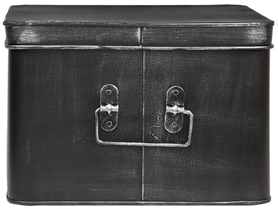 LABEL51 Κουτί Αποθήκευσης Media Χρώμα Αντικέ Μαύρο 35 x 27 x 18 εκ. XL
