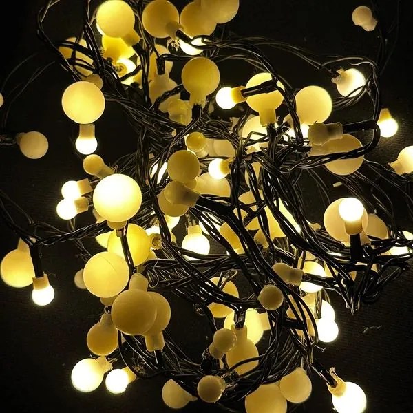 Epam Σειρά 120 LED Ball Soft - Ενδιάμεσο 12m Με Προγράμματα ΙΡ44 Μαύρο Καλώδιο XL3BALL120-SOFT/31V