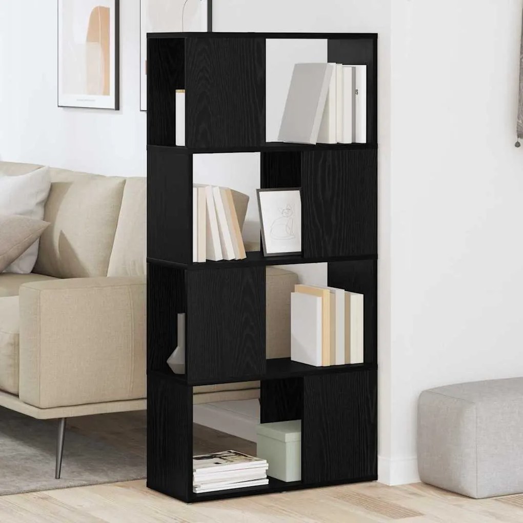 vidaXL Κέντρο ψυχαγωγίας Μαύρο 60 x 24 x 124 εκ Επεξεργασμένο ξύλο