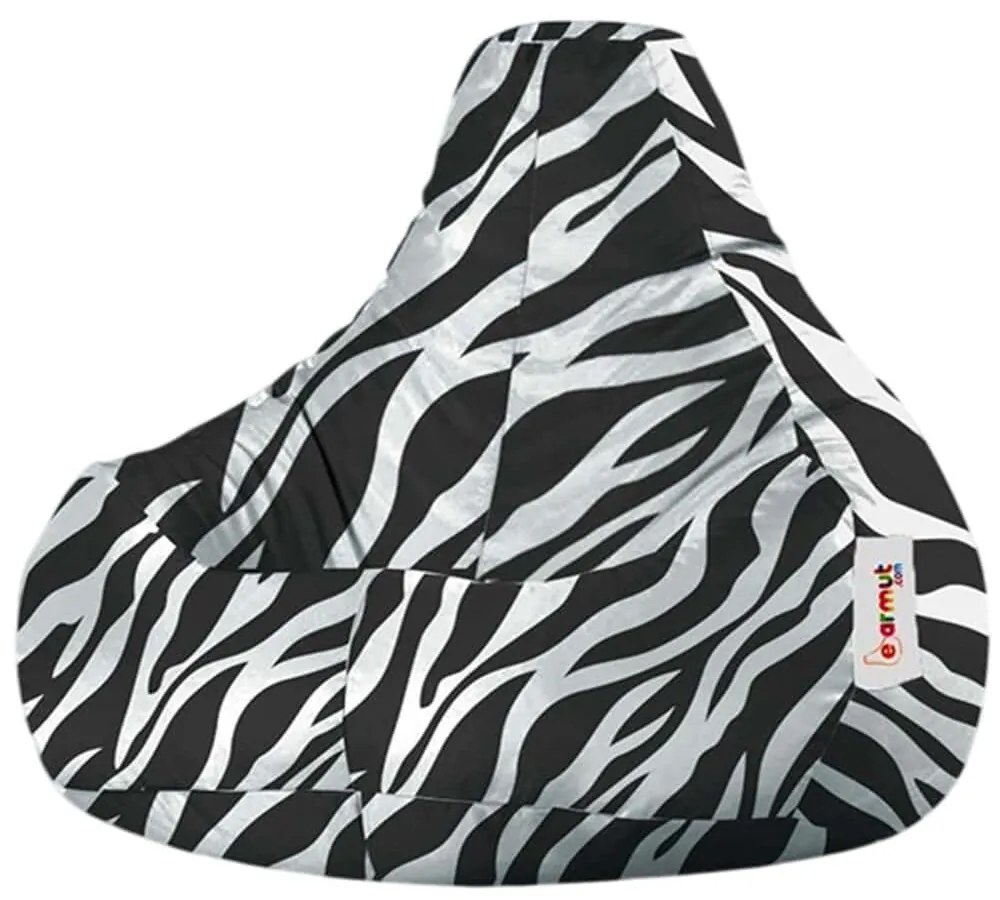 Πουφ Αδιάβροχο Zebra 248FRN1582 105x100cm Black-White