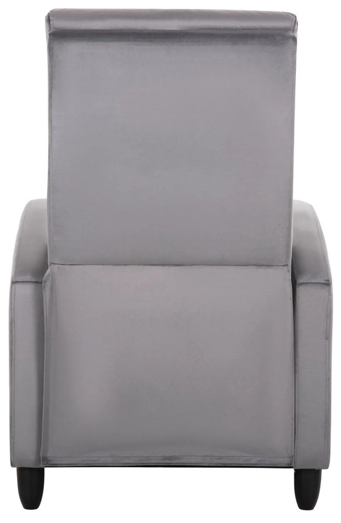 Πολυθρόνα HIBER RELAX C9782.01 Γκρί Βελούδο 67,5x90x104Υ εκ. 67.5x90x104 εκ.