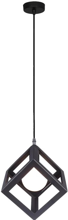 POWERTECH φωτιστικό οροφής HLL-0011, E27, 16x16x16cm, μεταλλικό, μαύρο