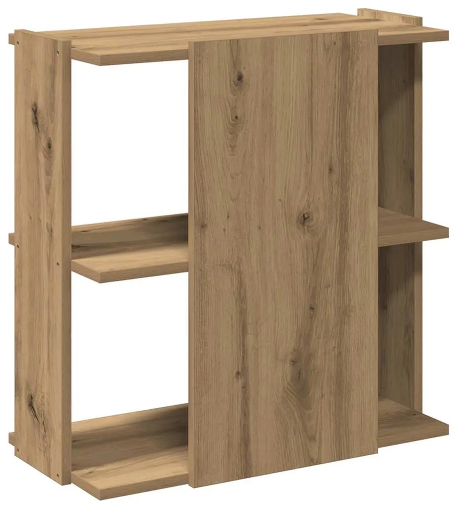 Βιβλιοθήκη 3 επιπέδων Δρυς τεχνίτης 60x30x60 cm - Καφέ