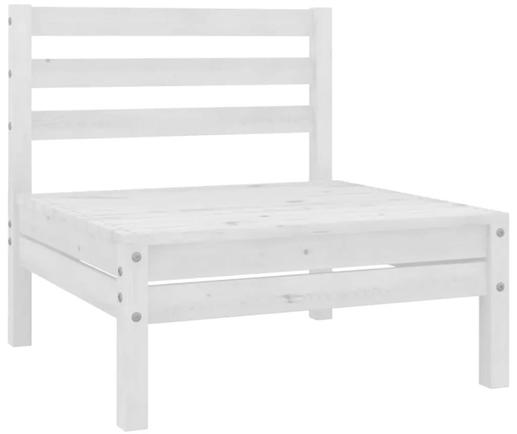 vidaXL Σαλόνι Κήπου Σετ 6 Τεμαχίων Λευκό από Μασίφ Ξύλο Πεύκου